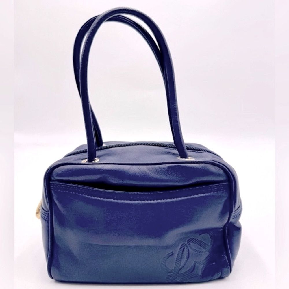 Loewe Super Soft Blue Nappa Leather Mini Anagram Velazquez Shoulder Bag Auth